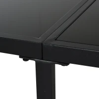 Outsunny 9 PCs Rattan Dining Cube Set Outdoor Patio Furniture PE Rattan Wicker Dining Set w/ 4 Armchair,4 Foot Stool,Grey Cushion(m-8)