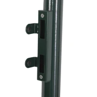 HOMCOM Porta para Vedação de Jardim de Aço com Maçaneta de Fechadura e 3 Chaves Porta de Vedação para Exterior Pátio Terraço 97x150cm Verde(m-9)