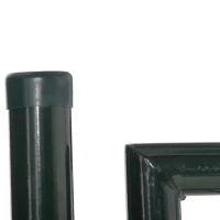 HOMCOM Porta para Vedação de Jardim de Aço com Maçaneta de Fechadura e 3 Chaves Porta de Vedação para Exterior Pátio Terraço 97x150cm Verde(m-8)