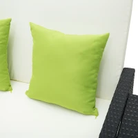 Outsunny Rattan 2-Seater Sofa Sun Lounger Bed-Black(m-7)