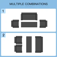 Outsunny 4-Seater Rattan Sofa Set Garden Rattan Furniture Wicker Steel Chair Seat Furniture Patio Rattan Garden Sofa Black(m-7)