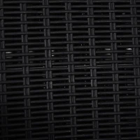 Outsunny Garden PP Rattan Style Sofa Table Set 4 Seater Outdoor Patio 2 Single Chairs & 1 Bench Conservatory Furniture Cushioned Black(m-8)