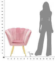 Poltrona Vienna Rosa Cm 85X70X88(m-4)
