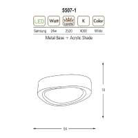 Homemania Lampada A Soffitto Meriva Bianco 54cm(m-2)
