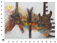 Dipinto Su Tela Guitars Arty Cm 120X3.5X90(m-8)