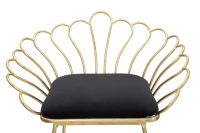 Sgabello Glam Flower Nero Cm 57X52X94-56X48X72,50(m-6)