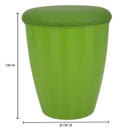 Sgabello Contenitore Easy Verde Cm Ø 38X45(m-6)