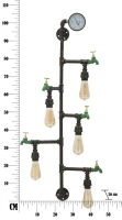 Lampada Da Muro Manhattan 5 Luci Cm 50X30X105(m-10)