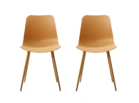 Homemania Set di 2 Sedie Polaris Marrone(m-1)