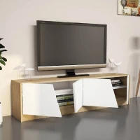 Homemania Mobile TV Gold W150xD30xH40 cm Rovere, Bianco(m-4)