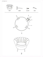 Poltrona Vienna Rosa Cm 85X70X88(m-8)