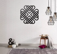 Homemania Decorazione Da Parete in Acciaio Cuore Nero W50xD0,15xH50 cm(m-1)