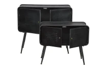 Mobiletto Iron School Coppia Cm  88X38X78 - Cm 70.5X30X58.5(m-7)