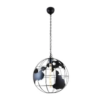 Homemania Lampada A Sospensione Dunya Nero W40xD40xH120 cm(m-1)