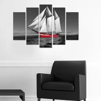 Homemania Quadro Da Parete 5 Pannelli Canvas Art Multicolore W100xD2xH60 cm(m-1)