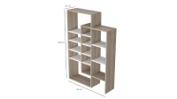 Homemania Libreria Atena W93xD27xH140 cm Bianco, Cordoba(m-2)