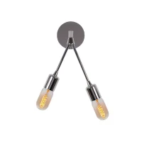 Homemania Lampada A Parete Duos W17xD17xH35 cm Cromo(m-1)