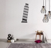 Homemania Decorazione Da Parete Pisa W18xD0,15xH47 cm Nero(m-1)