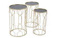 Tavolinetti Glam Lignes Tris Cm Ø 40X63-35X57.5-30X53.5(m-1)