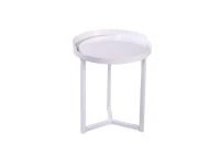 Homemania Tavolino Da Caffè Dioniso Bianco W40xD40xH47,5 cm(m-1)
