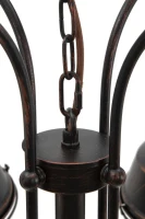 Lampadario Bronks 4 Luci Cm  80X80X40 (Catena Cm 80)(m-8)