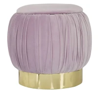 Puff Contenitore Paris Rosa Cm Ø 41X41(m-4)