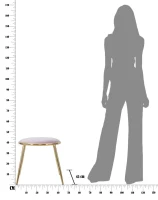 Sgabello Glam Emily Rosa Cm Ø 45X45 (Misura Gambe Cm 45)(m-8)