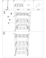 Carrello Glam Ret. Cm 60X30.5X80(m-14)