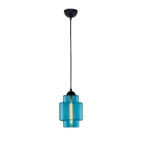 Homemania Lampada A Sospensione Criss Azzurro W18xD18xH120 cm(m-1)