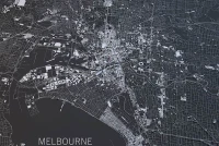 Homemania Quadro Mappa Melbourne Canvas Art Multicolore W100xD2xH70 cm(m-1)