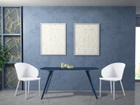 Homemania Tavolo Mizar W140xD80xH75 cm Blu Scuro(m-3)