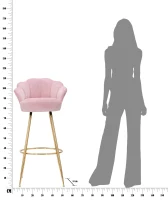 Sgabello Bar Vienna Rosa Cm 55X53X110(m-3)