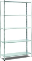 Scaffale In Metallo A 5 Ripiani Misure: H 187 X L 100 X P 30 Cm Portata: 50 Kg Per Ripiano, Montaggio A Bullone(m-1)
