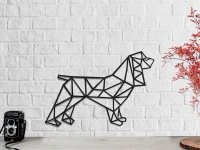 Homemania Decorazione Da Parete Cane Nero W50xD0,16xH37 cm(m-1)