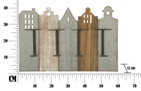 Porta Bottiglie Da Muro City Cm 60X12X40(m-10)