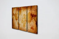 Homemania Quadro Mondo 3 Pannelli Canvas Art Globo Multicolore W69xD2xH50 cm(m-2)