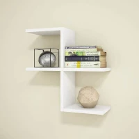 Homemania Mensola Swan W50xD20xH50 cm Bianco(m-3)