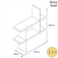 Homemania Mensola Dolce W50xD15xH60,9 cm Bianco(m-5)