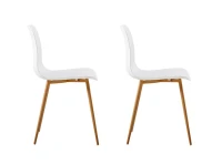 Homemania Set di 2 Sedie Polaris Bianco, Legno(m-2)