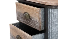 Comodino 2 Cassetti Bronxs Cm 43,5X36,5X72,5(m-6)