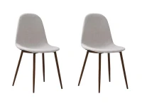 Homemania Set di 2 Sedie Sofie Beige, Legno Scuro(m-1)