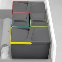 Emuca Set di contenitori con base Recycle per cassetto di modulo 600 mm 15L, 7L, 7L(m-5)