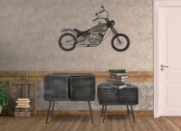 Mobiletto Iron School Coppia Cm  88X38X78 - Cm 70.5X30X58.5(m-2)