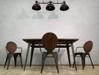 Lampadario 3 Luci Industry Cm 120X30X30 (Catena  85Cm)(m-11)