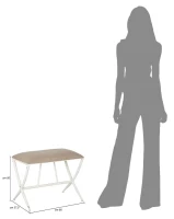 Panca Sarajevo In Ferro Cm 60X37.5X50(m-8)