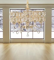 Lampadario Glam Cristal 5 Luci Cm Ø 40X72(m-10)