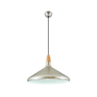 Homemania Lampada A Sospensione Bellis Grigio, Rovere W38xD38xH120 cm(m-1)
