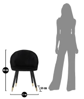 Sedia Loty Nera Cm 57X58X80(m-4)