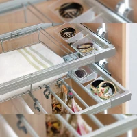 Emuca Kit di guida e cassetto metallico Keeper per modulo 600 mm e finitura anodizzato opaco(m-3)