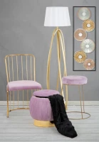 Puff Contenitore Paris Rosa Cm Ø 41X41(m-11)